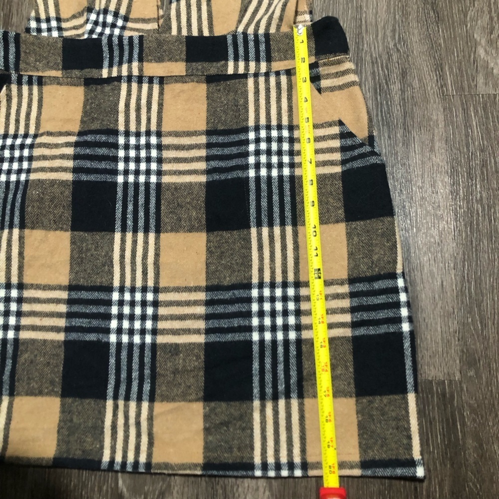 SHEIN Plaid Pinafore Overall Dress with Pockets - Size XL - Dark Academia - Picture 6 of 9